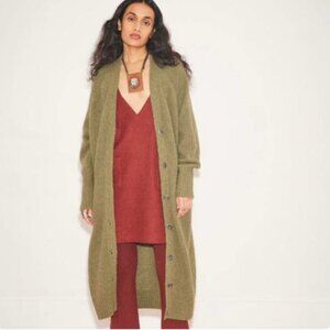 MISHA AND PUFF Long Boucle Cardigan Lichen Green Size M/L SOLD OUT!
